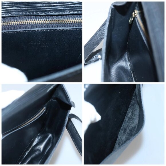 LOUIS VUITTON Epi Saint Cloud GM Shoulder Bag Black Noir - Picture 13 of 15